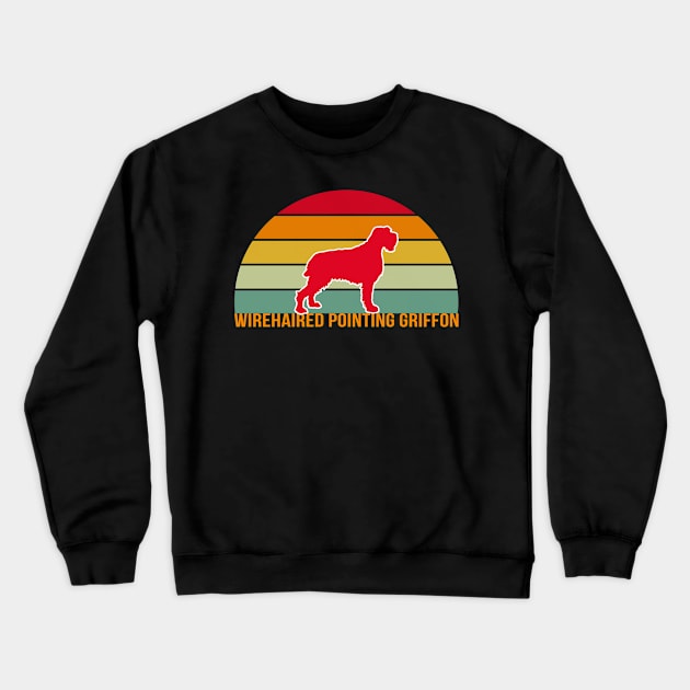 Wirehaired Pointing Griffon Vintage Silhouette Crewneck Sweatshirt by seifou252017